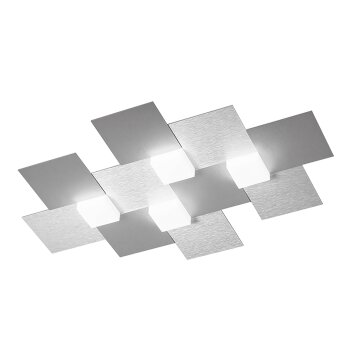 Grossmann CREO Plafoniera LED Alluminio, 4-Luci