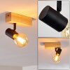 Barbengo Plafoniera Legno chiaro, Nero, 1-Luce