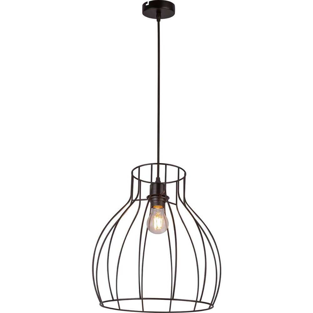Globo KONGO Lampadario a sospensione Nero, 1-Luce main product photo