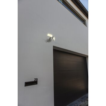 Lutec Arc Applique da esterno LED Bianco, 1-Luce, Sensori di movimento