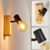 Barbengo Applique Legno chiaro, Nero, 1-Luce