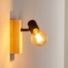 Barbengo Applique Legno chiaro, Nero, 1-Luce