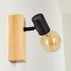 Barbengo Applique Legno chiaro, Nero, 1-Luce