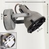 Jonsered Applique LED Grigio, Nero, Effetto pietra, 1-Luce