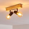 Barbengo Plafoniera Legno chiaro, Nero, 2-Luci