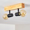 Barbengo Plafoniera Legno chiaro, Nero, 2-Luci