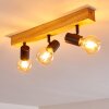 Barbengo Plafoniera Legno chiaro, Nero, 3-Luci