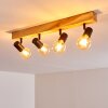 Barbengo Plafoniera Legno chiaro, Nero, 4-Luci