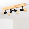Barbengo Plafoniera Legno chiaro, Nero, 4-Luci
