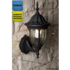 Rabalux Milano Applique per esterno Nero, Trasparente, chiaro, 1-Luce