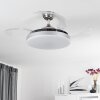 Bendigo ventilatore da soffitto LED Cromo, 1-Luce