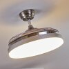 Bendigo ventilatore da soffitto LED Cromo, 1-Luce