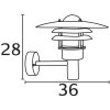 Nordlux LØNSTRUP Applique per esterno Zincato, 1-Luce, Sensori di movimento