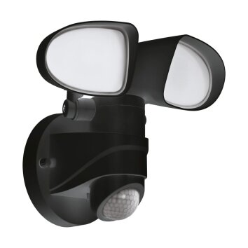 EGLO PAGINO Applique LED Nero, 1-Luce, Sensori di movimento