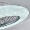 Piraeus ventilatore da soffitto LED Titanio, Bianco, 1-Luce, Telecomando