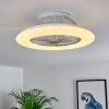 Piraeus ventilatore da soffitto LED Titanio, Bianco, 1-Luce, Telecomando