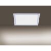 Leuchten Direkt FLAT Plafoniera LED Argento, 1-Luce, Telecomando