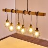 Barbengo Lampada a Sospensione Legno chiaro, Nero, 6-Luci