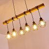 Barbengo Lampada a Sospensione Legno chiaro, Nero, 6-Luci