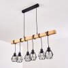 Barbengo Lampada a Sospensione Legno chiaro, Nero, 6-Luci