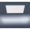 Leuchten Direkt FLAT Plafoniera LED Argento, 1-Luce, Telecomando