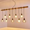 Barbengo Lampada a Sospensione Legno chiaro, Nero, 9-Luci