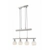 Globo Elliott Lampadario a sospensione LED Nichel opaco, 4-Luci