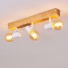 Barbengo Plafoniera Marrone, Legno chiaro, Bianco, 3-Luci
