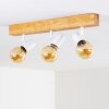 Barbengo Plafoniera Marrone, Legno chiaro, Bianco, 3-Luci