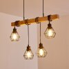 Barbengo Lampada a Sospensione Legno chiaro, Nero, 4-Luci