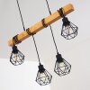 Barbengo Lampada a Sospensione Legno chiaro, Nero, 4-Luci