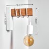 Barbengo Applique Marrone, Bianco, 1-Luce