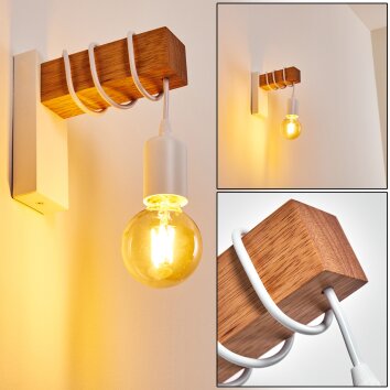 Barbengo Applique Marrone, Bianco, 1-Luce