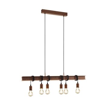 Eglo TOWNSHEND 4 Lampadario a sospensione Marrone, 6-Luci