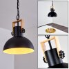 Chetco Lampadario a sospensione Legno chiaro, Nero, 1-Luce