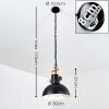 Chetco Lampadario a sospensione Legno chiaro, Nero, 1-Luce