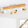 Barbengo Plafoniera Legno chiaro, Bianco, 4-Luci