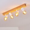 Barbengo Plafoniera Legno chiaro, Bianco, 4-Luci