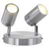 Steinhauer Upround Plafoniera LED Grigio, Nichel opaco, 2-Luci