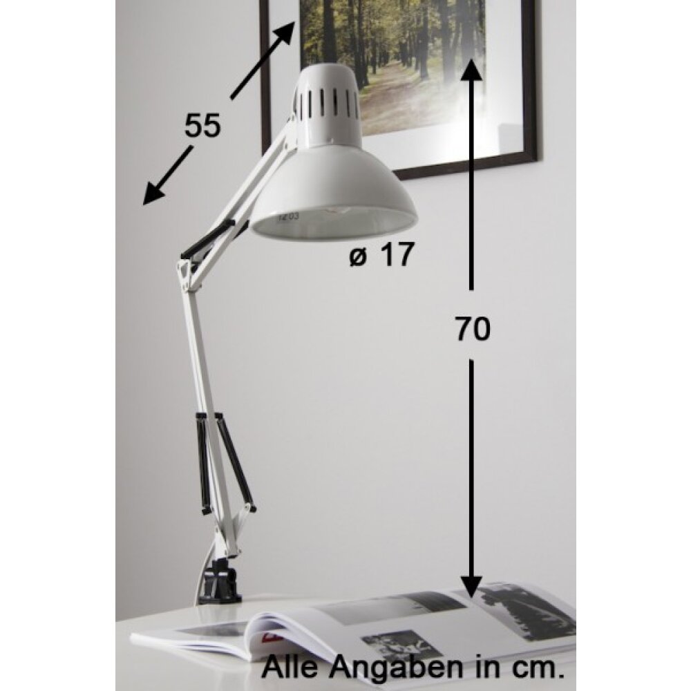 Brilliant Hobby Lampada con pinza Bianco 10802/05-DO1